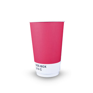 Gobelets à café en papier jetables à double paroi personnalisés de 12 oz, style à paroi simple pour les cafés - Product Image 4