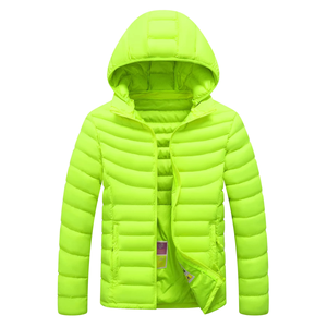 Custom Men's Thick Bubble <b>Jacket</b> Keep Warm Outdoors <b>Light</b>-<b>weight</b> Autumn Stand Collar Front Logo for Men - Product Image 3