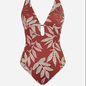 ชุดว่ายน้ำคอวีพิมพ์ลายตามสั่ง ดรอปชิปปิ้ง เสื้อผ้าผู้หญิง ชุดชายหาดฤดูร้อน - Product Image 1