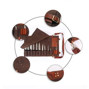 กระเป๋าเก็บมีดเชฟแบบหนังและผ้าใบ สำหรับมืออาชีพ รุ่น LCKR-0024 - Product Image 5