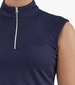 Women Sleeveless <b>Zipper</b> Shirt Breathable Summer Casual <b>Top</b> Bulk Order Supplier OEM Women Sleeveless Zip Up Shirts - Product Image 4