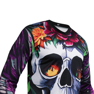 Camiseta de Paintball Personalizada con Sublimación Completa, Manga Larga, Diseño Gráfico de Calavera, Transpirable, Ropa Deportiva para Equipos de Paintball - Product Image 5