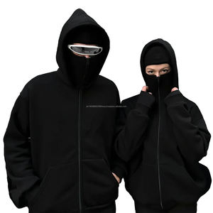 Sweat à capuche personnalisé avec cagoule, fermeture éclair intégrale, impression personnalisée en relief, 500 g/m², épais, fermeture éclair intégrale, sweats à capuche de haute qualité - Product Image 1