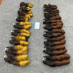 2024 Top articles Super Double dessiné paquets de cheveux vierges 100% cheveux humains bruts boucles rebondissantes teintes pour les femmes noires pas d'emmêlement en gros - Product Image 3