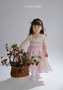 Vestido Infantil Chaiko House Princess Vintage Collection Khate para Niñas, Primavera, Verano, Otoño, Cuello Redondo, Bordado a Mano, Encaje - Mariposa - Product Image 3