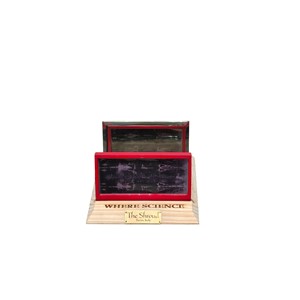 Handmade <b>Wooden</b> Display Stand With Green And Red Panels Modern Freestanding Home Decoration Rectangle Shape - Product Image 2
