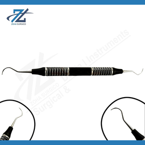 Premium Top Quality Manual Tooth <b>Scraper</b> for Teeth <b>Cleaning</b> Black Coated Dental Scalar Kit Stainless Steel Made in Pakistan - Product Image 2