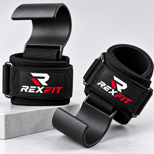 Ganchos de levantamiento de pesas OEM con soporte para muñeca para peso muerto, remo y entrenamientos de fuerza, logotipo personalizado, proveedor mayorista OEM para gimnasios - Product Image 2