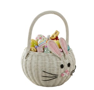 Cute Bunny Shaped Rattan <b>Storage</b> <b>Basket</b> With Handle For Children's <b>Toy</b> <b>Storage</b> - Product Image 6