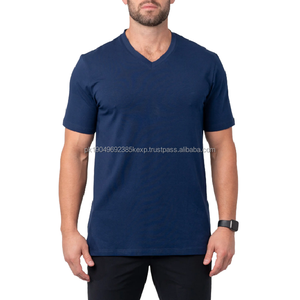 T-shirt pour homme de qualité supérieure à col en V avec logo imprimé, pour la salle de sport, vêtements de sport, fabricant de vêtements - Product Image 4