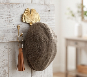 Handmade Ginkgo leaf Design Brass Wall <b>Hooks</b> <b>With</b> Vintage Design Perfect For Home Decor And Elegant Storage Solutions - Product Image 3