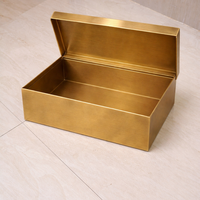 Boîte de rangement pour chaussures en laiton décorative haut de gamme, organisateur individuel de luxe, fait main, écologique, anti-poussière, élégant, moderne, pour salon