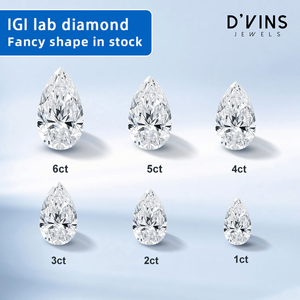 D'vins VVS2เพชร5.01CT ทรงลูกแพร์สำหรับปลูกในห้องปฏิบัติการที่เต็มไปด้วยเพชร HPHT CVD - Product Image 4