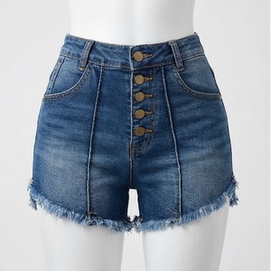 Womens High <b>Waisted</b> Customized Color Denim Shorts Y2K Print Vintage Casual Pocket Summer New <b>Elastic</b> <b>Jeans</b> Premium Fit - Product Image 1