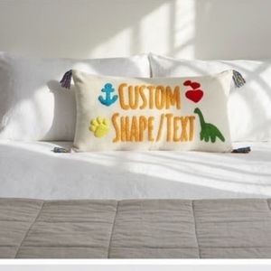 Housse de coussin rectangulaire en coton brodée sur mesure avec fermeture éclair, design original, lavable, coussin décoratif - Product Image 2