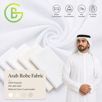 Thobe musulman pour hommes arabes en tissu taffetas 100% polyester filé, léger et antistatique, pour Abaya Dubaï