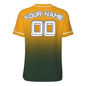Baseball Jersey New Custom High Quality Wholesale 100% Organic Cotton Quick Dry V-neck Sports Unisex Baseball Jerseys Uniform - Product Image 3