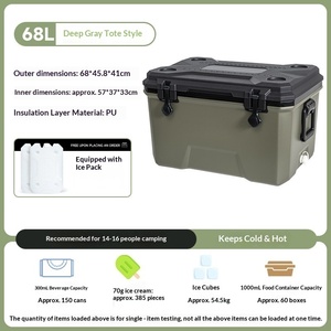 Nevera portátil multifuncional para camping, apta para alimentos, para el transporte de alimentos y bebidas frescas, caja aislada. - Product Image 6