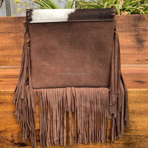March Expo Sale 2024 New Real Hair on Leather Fringe <b>Handbag</b> Cowhide Crossbody Purses Western Stylish Turquoise Stone Sling Bags - Product Image 5