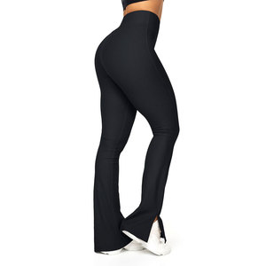 Custom Women <b>Flared</b> <b>Leggings</b> High Waist Yoga Pants OEM ODM Private Label Wholesale Activewear Manufacturer Supplier - Product Image 6