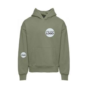 Sudadera con Capucha de Color Sólido, Manga Larga, Informal, para Otoño e Invierno, 70% Algodón, 30% Poliéster - Product Image 1