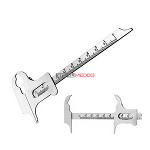 Pied à coulisse vernier 10 cm en acier inoxydable allemand, instrument orthodontique dentaire de mesure de précision - Product Image 6