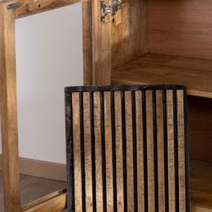 Vandana Autumn Flow Mango wood <b>sideboard</b> with reversible black striated decoration Manoha - Product Image 3