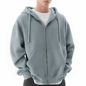Hoodie Homme Oversize Séchage Rapide Style Unique 100% Coton Teint Uni Basique Style Urbain pour l'Hiver - Product Image 1