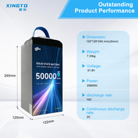 Batterie lithium-ion rechargeable XINGTO semi-solide 14S 50000mAh 51.8V 10C 400Wh/kg haute énergie LiNiMnCoO2 pour drone UAV