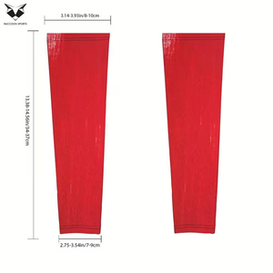 Manchons de bras rouges Raccoon Sports personnalisés, sublimés, anti-humidité, haute élasticité, antidérapants, séchage rapide, prix de gros - Product Image 4
