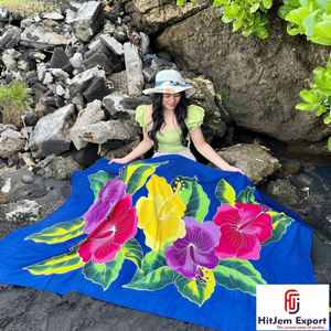 Custom Chiffon Printed Sarong Soft <b>Beach</b> Wrap Women Swimwear Cover Up Hawaii OEM ODM Customized Manufacturing Service Provider - Product Image 4