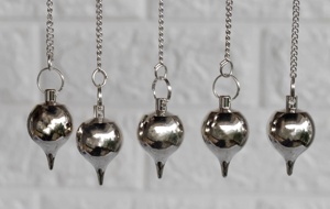 Wholesale Silver <b>Ball</b> Brass Pendulums Polished Gemstone <b>Crystal</b> Agate Feng Shui Environmentally - Product Image 3