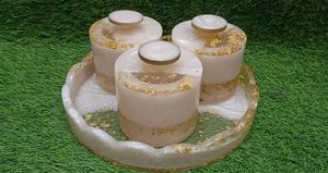 Pot en résine fait main de luxe, rangement multifonctionnel pour accessoires, épices, bonbons et décoration intérieure, organisateur, cadeau - Product Image 3