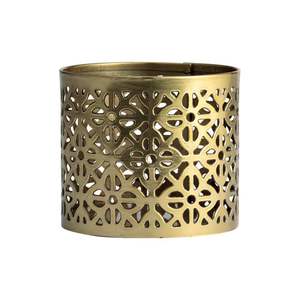 Support de bougie votive découpé sur mesure en fer, lanterne décorative en métal à bord festonné pour bougies chauffe-plat, vente en gros pour patio - Product Image 3