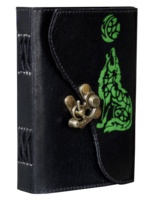Carnet de notes en cuir de loup, couverture rigide, papier non ligné, logo personnalisé, cadeau unisexe, carnet de croquis, planificateur de voyage