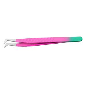 Pinzas Quirúrgicas de Precisión Morje de Acero Inoxidable para Pestañas con Punta Suave y Mango en Degradado de Rosa a Verde Azulado, Modelo MS-ET-0007 - Product Image 6