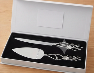 Floral Design Handle <b>Cake</b> <b>Server</b> And Knife Sets Stainless Steel Perfect For Weddings Events Parties And Elegant Dining Use - Product Image 4