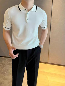 Polo Personalizable de Verano para Hombre, Moderno y Fresco, 100% Poliéster, Diseño Sólido, Casual, de Manga Corta - Product Image 5