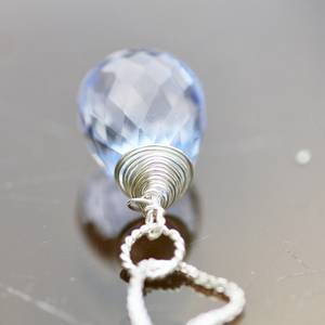 Pendentif vintage en tanzanite plaqué or, fil enroulé, argent sterling, pierre de naissance de décembre, bijou fait main, cadeau pour elle - Product Image 6