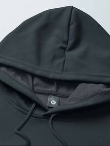 <b>Men's</b> Solid <b>Green</b> Fleece Pullover <b>Hoodie</b> Pocket Eco-Friendly Quick Dry Breathable Windproof Winter Casual Sportswear - Product Image 4