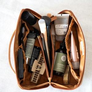 Custom Logo Genuine Leather Toiletry Bag Travel Dopp <b>Kit</b> For Men Waterproof Lining <b>Shaving</b> Bag Bulk Supply B2B TYG-0193 - Product Image 4