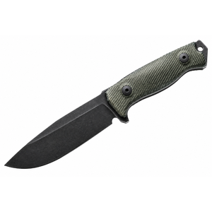 Cuchillos de Caza de Hoja Fija con Mango Verde Gris, Hoja con Recubrimiento Negro y Funda de Nailon Negro para Campismo y Senderismo al Aire Libre - Product Image 4