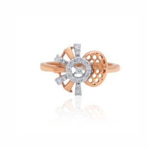 แหวนเพชรชุบทองคำขาว 14KT ดีไซน์หรูหรา VEER DIAMOND เครื่องประดับแฟชั่นสำหรับผู้หญิง น้ำหนักเบา ขนาดมาตรฐาน ของขวัญสำหรับเจ้าสาว - Product Image 1