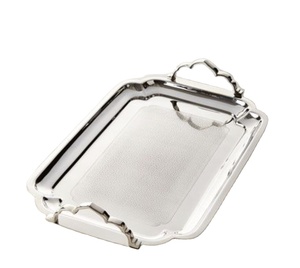 Bandejas de acero inoxidable para servir comida chapadas en oro y plata árabe para Hotel, bandejas tradicionales para bodas, cesto de regalo, bandeja de Metal - Product Image 3