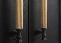 Poignée de meuble carrée KELLTON en or antique de luxe, design moderne mi-siècle, durable et antirouille