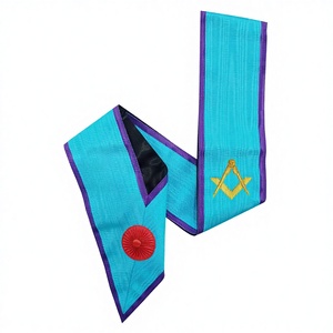 Écharpe de Maître de la Franc-Maçonnerie Rite de Memphis-Misraim pour Hommes Adultes - Couleurs Personnalisables, Logo Inclus - En Stock, Prise en Charge des Commandes d'Échantillons en 7 Jours - Product Image 1