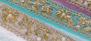 Multi Coloured Embroidered Lace Trim Luxury Ethnic Floral Border for Wedding Dress Garment Accessories Craft DIY Sewing Lace - Product Image 3