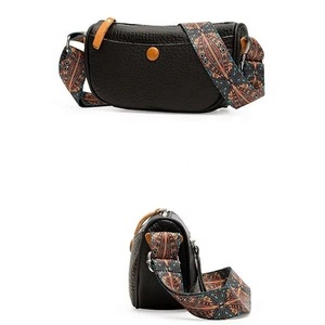 Genuine Green Leather Handmade Sling Bag With Adjustable Jacquard <b>Shoulder</b> <b>Strap</b> English Style Top Indian Supplier Manufacturer - Product Image 4