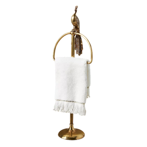 Porte-serviettes en fer noir à barre unique, design minimaliste pour salle de bain, support fixe en acier inoxydable pour serviettes de bain - Product Image 5
