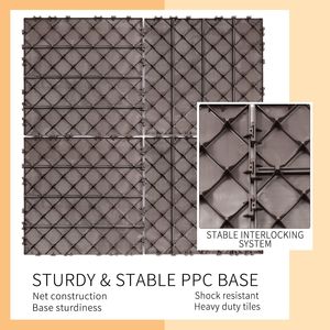 Baldosas de Plástico Encajables para Exteriores, Resistentes al Agua, 11.8''x11.8'' (Paquete de 44), Aptas para Todo Tipo de Clima, para Patio, Jardín, Piscina - Product Image 4